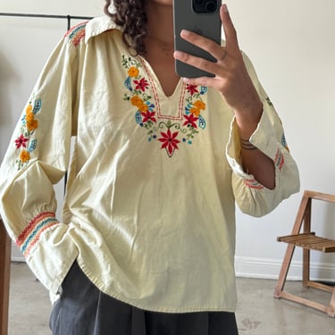 vintage seventies embroidered blouse