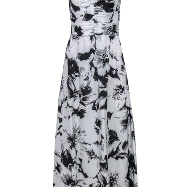 Parker - Black &amp; White Floral Maxi Dress Sz XS