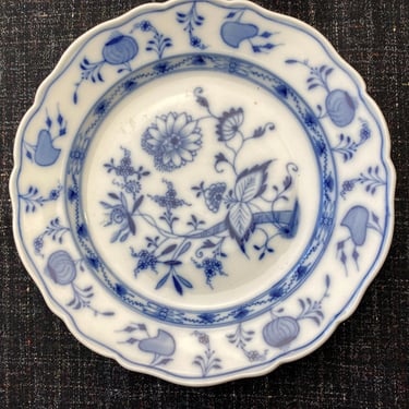 Antique Meissen Blue Onion Plate 