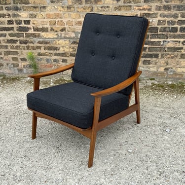 Mid-Century Modern High-Back Lounge Chair