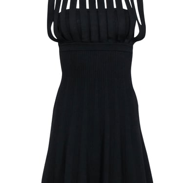 The Kooples - Black Knit Sleeveless Slit Bust Detail Dress Sz XS