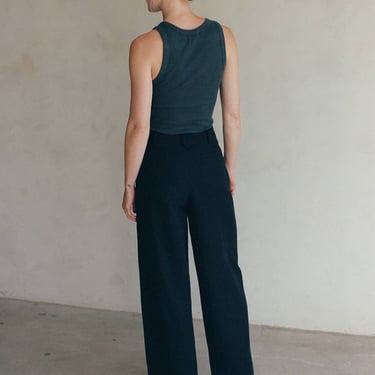 a.ren | Woven Cotton + Linen Wide Pants