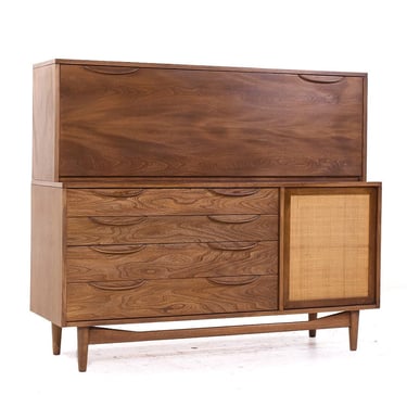 Lawrence Peabody for Nemschoff Mid Century Secretary Desk Bar Credenza - mcm 