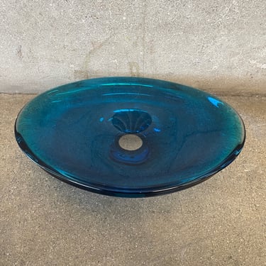 Mid Century Sapphire Blue Glass