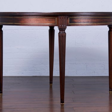Antique French Louis XVI Style Mahogany Round Dining Table 