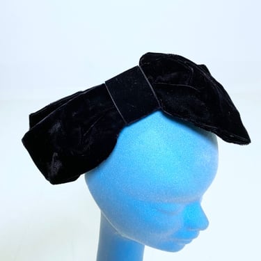 Black Velvet Hair Bow from The Chicago Burlesque Collection