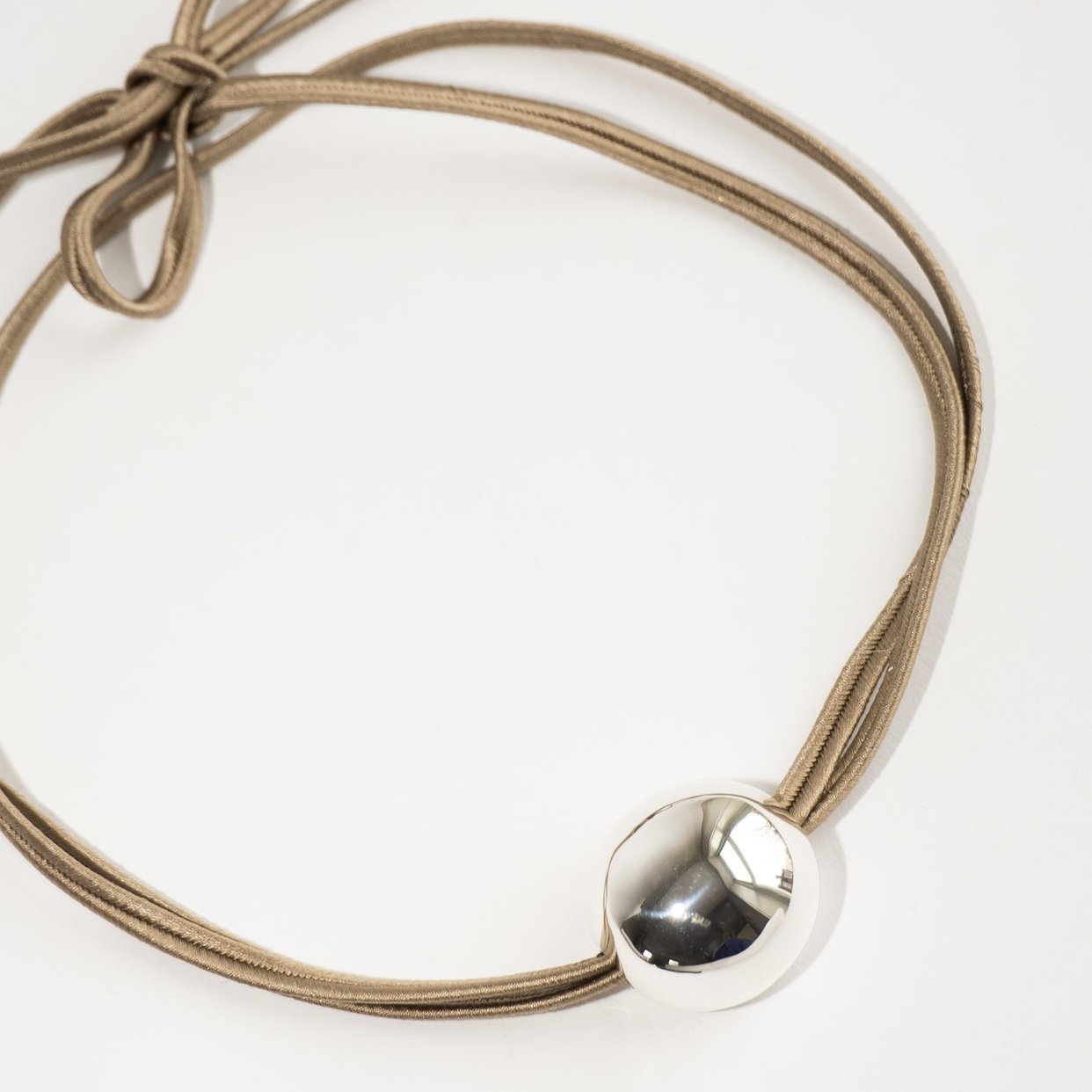 Silver Bowb Choker on Taupe Cord | Vestige - Fishtown - Philadelphia ...