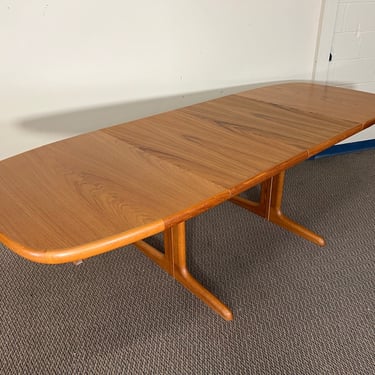 Small Danish Teak Extending Dining Table With Two Extension Leaves By Skovby 