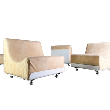 Set of 4 COR Orbis Midcentury Sofa Modules Luigi Colani Space Age 