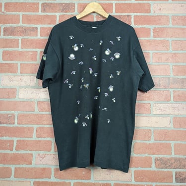 Vintage 90s Double Sided Dan Gilbert Fireflies Lightning Bugs ORIGINAL Nature Tee - Extra Large 