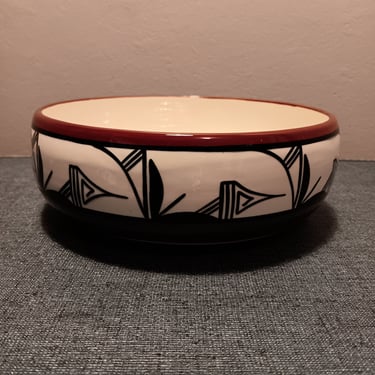 Navajo Ceramic Bowl Artist Signed 