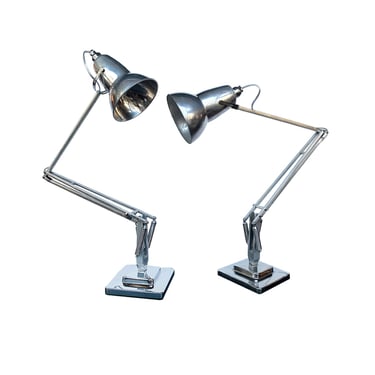 Anglepoise Aluminum Desk Lamps by Herbert Terry & Sons - a Set of 2