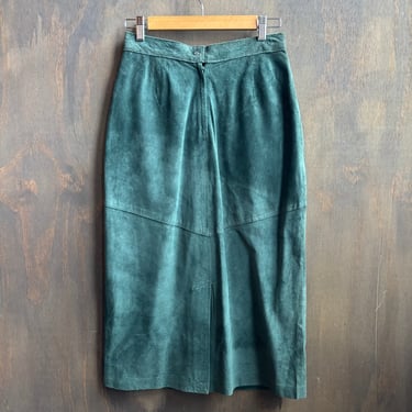 Evan Davies Green Suede Skirt