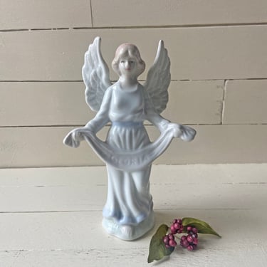 Vintage Ceramic Gloria Angel Figurine // Angel Collector, Nativity Angel // Perfect Gift 