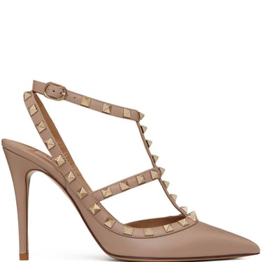 Valentino Garavani Women Rockstud Leather Slingback Pumps