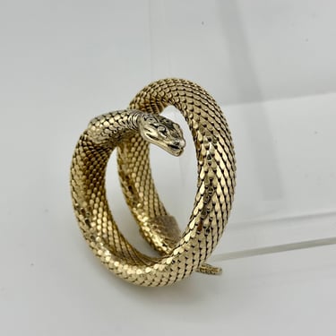 Vintage Whiting and Davis Serpentine Snake Wrap Bangle Bracelet