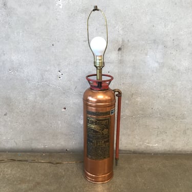 Vintage Fire Extinguisher Lamp &quot;Red Comet&quot;