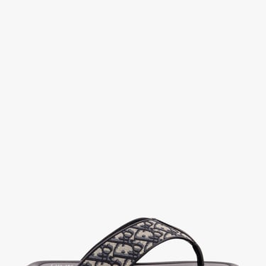 Dior Men Dior Alias Thong Sandal With Dior Oblique Jacquard Motif