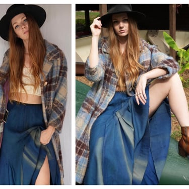 Antique Maxi Skirt / Long Indigo Wool Skirt / Vintage Winter Skirt / High Waist Maxi Skirt / Gorgeous Cobalt Blue Skirt / Haute Hippie 