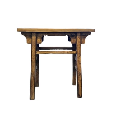 Chinese Rustic Rough Wood Distressed Console Altar Side Table cs7269E 