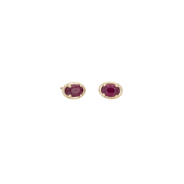 Ruby Ellipse Studs