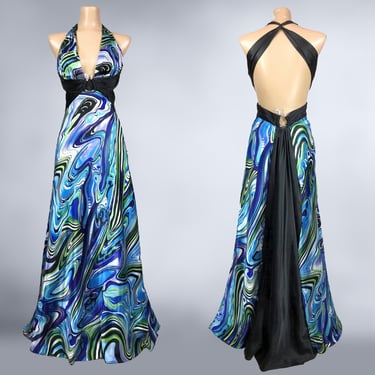 2000s Pink & Black Satin Ruffled Prom Dress, Extra | Retro Active NOLA -  New Orleans, LA | ATTIC