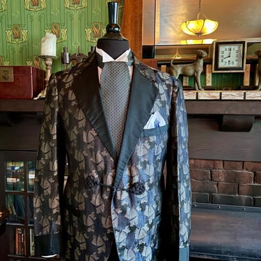 Vintage Men’s 1920s 30s Art Deco Tux Smoking Jacket - Size 39 R 