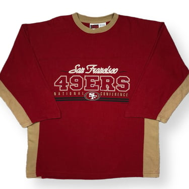 Vintage 1998 The Edge San Francisco 49ers Football NFC Graphic 3/4 Sleeve T-Shirt Size Large/XL 