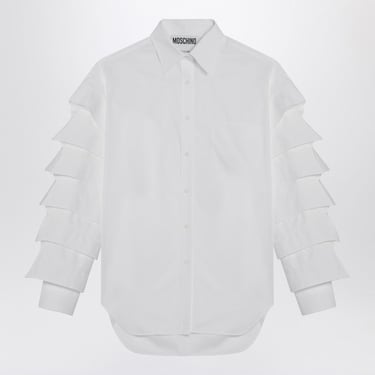 Moschino White Shirt With Sleeves And Collars Women