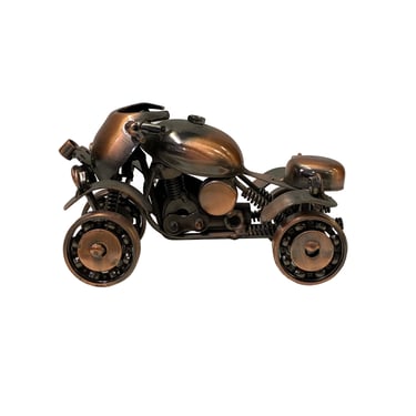 Copper Bronze Color Metal Mechanic Motorcycle Display Art Figure ws2021E 