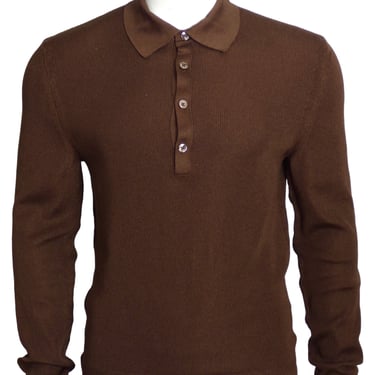 TOM FORD- NWT Brown Silk Knit Sweater, Size Large