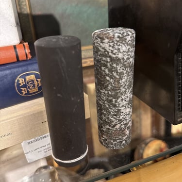 Pair of Pharoah Cylinders stone