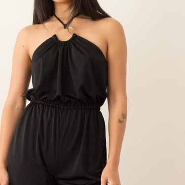 1970s O-Ring Halter Top Jumpsuit 