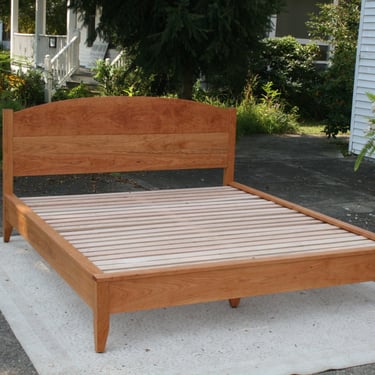 ZCustom Half Step NbRsV02 Cal. King, Cherry Platform Bed, Straight Headboard; 2 of BT110C 24