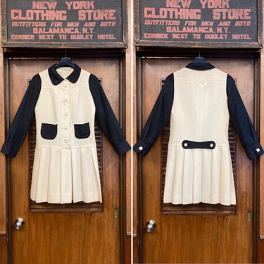 Vintage 1960’s Ungaro Designer Mod Black & White Space Age Dress, Mod Dress, Vintage Designer, Made in Italy, Space Age, 1960’s, Ungaro 