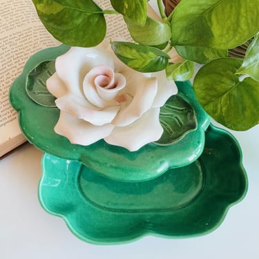 Vintage Paula West Ceramic Rose Dish