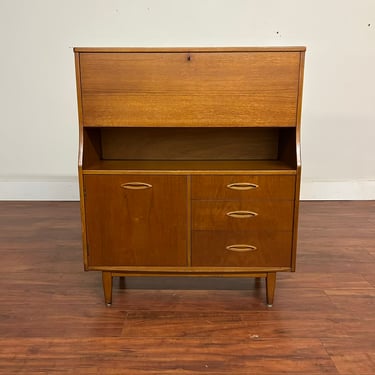 Jentique Vintage Mid-Century Teak Secretary Desk