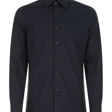 Prada Man Midnight Blue Stretch Poplin Shirt