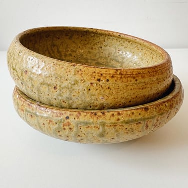 Pair of Handmade Stoneware Bowls