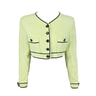 Chanel Lime Green Cropped Jacket