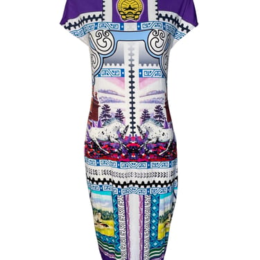 Mary Katrantzou 2010s Digital Print Tee Shirt Dress, NWT