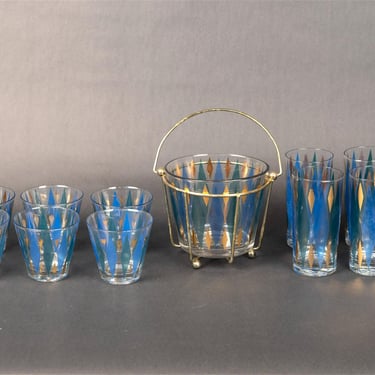 Set of Harlequin Glass