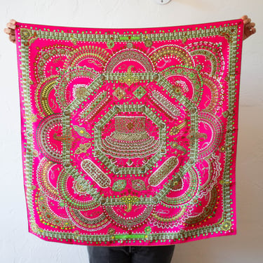 Vintage Hermes Parures de Maharajas Silk Scarf