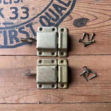 Pair of Pressed Cabinet Latches w/ Screws 