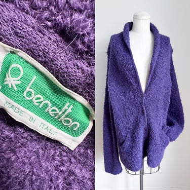 Vintage 1980s United Colors of Benetton Boucle Cardigan / L 