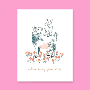 Goats Mother's Day Greeting Card