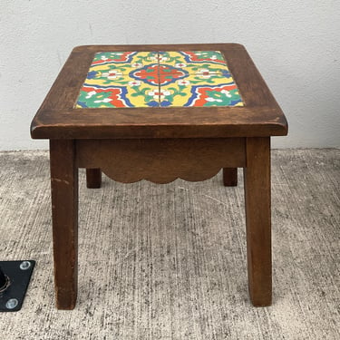 Spanish Revival Style Tile Top Table