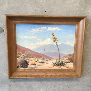 Sterling Moak Desert Landscape Painting on Masonite