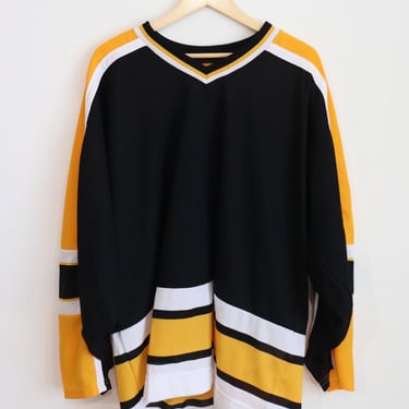 Vintage 2003 Koho Maska Boston Bruins Blank Hockey Jersey Black Size XL Air-Knit 