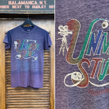 Vintage 1970’s Amazing Fade “Universal Studios” Hollywood California Movie Thin T-Shirt, 70’s Tee Shirt, Vintage Clothing 